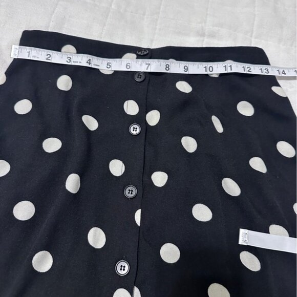 Reformation Veronica Polka dot black midi skirt size 4 - Picture 6 of 9